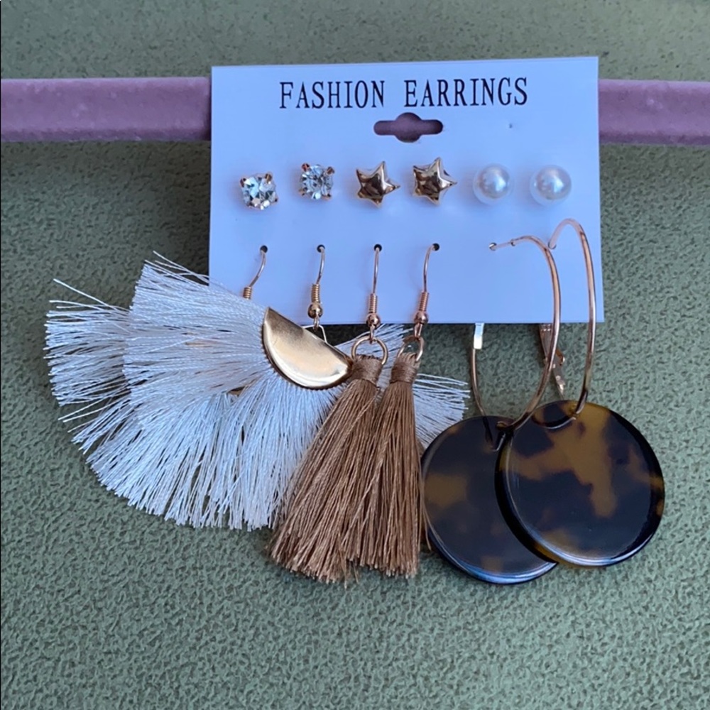 Fan Effect Earring Set